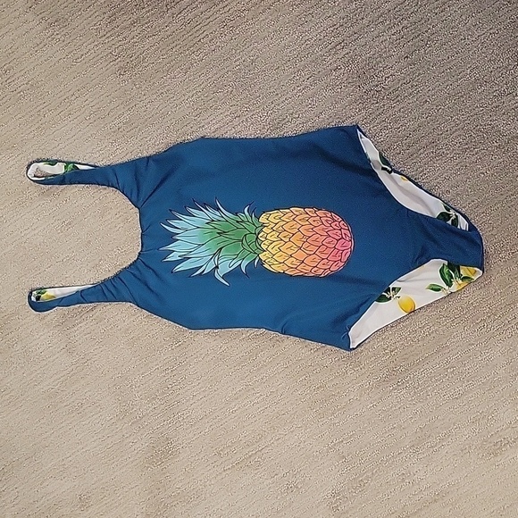 NWOT Chaser Reversible Lemonš and Pineappleš One Piece - Picture 3 of 6
